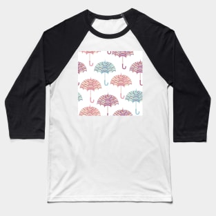 Unique Retro Umbrella Pattern Baseball T-Shirt